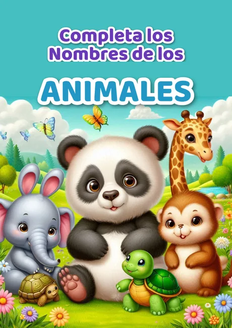 Portada del material Completa los Nombres de los Animales